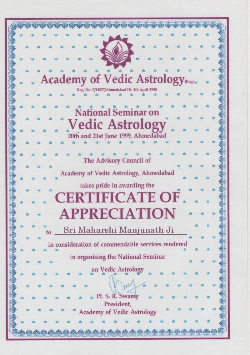 certificate for best astrologer in india